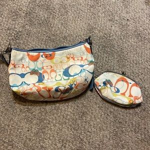 Coach purse and change purse